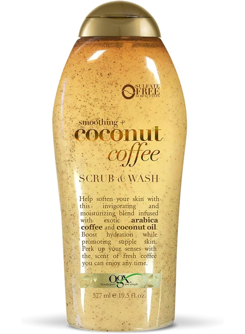 أو جي إكس مقشر وغسول بالقهوة وجوز الهند من او جي اكس، 19.5 اونصة سائلة - Image 1