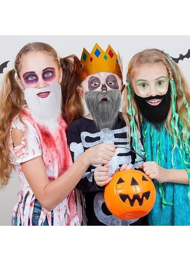 ECVV Costume Party Props Whiskers False Beard Funny Beard - WHITE  - Image 4