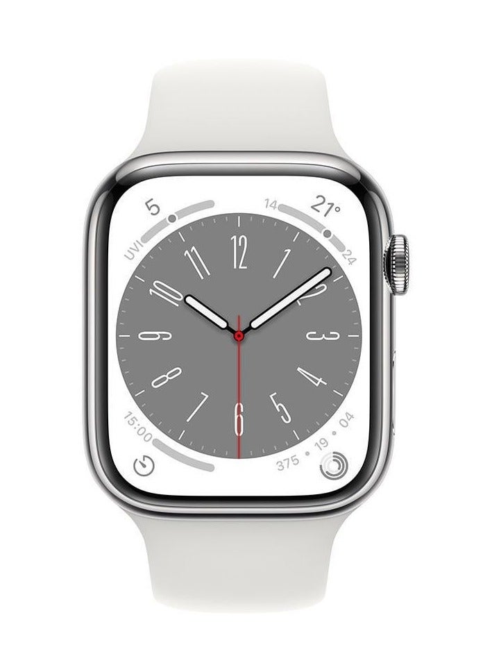 فيدا ساعة ذكية من فيدا ستان ستيل  ساعة لياقة بدنية مقاومة للماء، مكالمات بلوتوث، ساعة ذكية للرجال، مراقبة معدل ضربات القلب - ابيض - Image 2