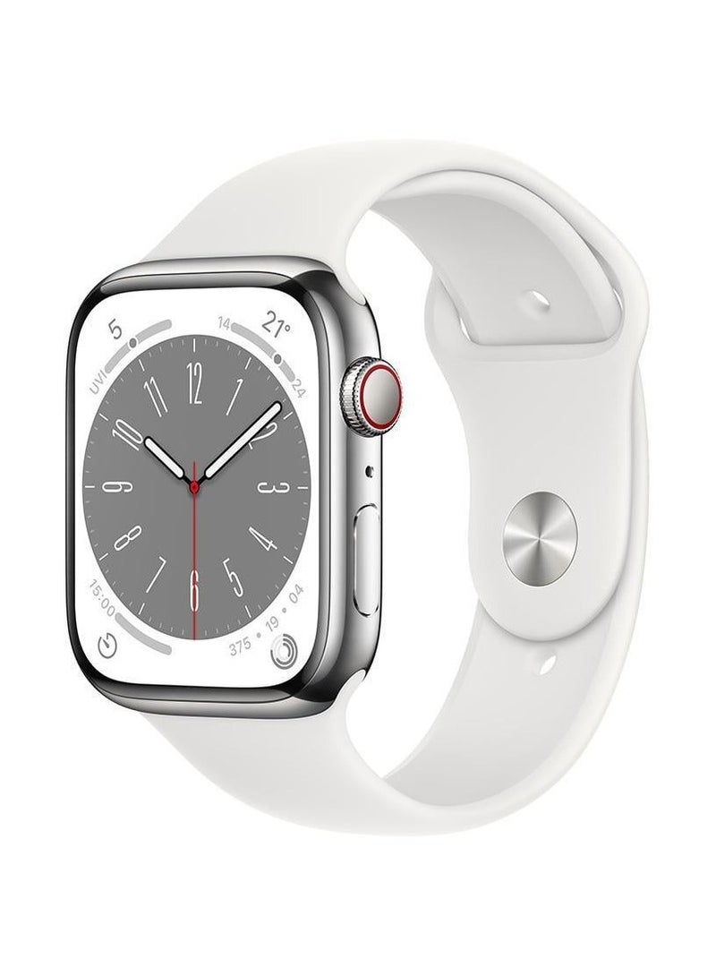 فيدا ساعة ذكية من فيدا ستان ستيل  ساعة لياقة بدنية مقاومة للماء، مكالمات بلوتوث، ساعة ذكية للرجال، مراقبة معدل ضربات القلب - ابيض - Image 1