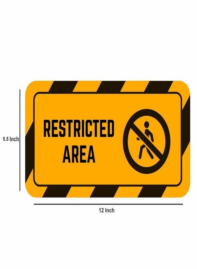 CVANU Restricted Area Warning Sign Sticker PVC Vinyl CV-02 (Pack of 2) - Image 3