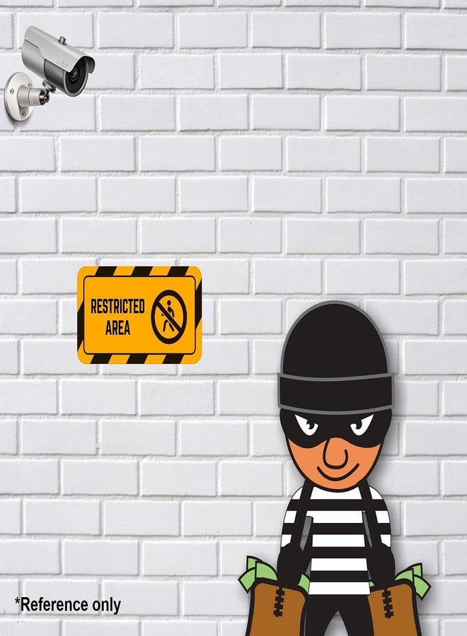 CVANU Restricted Area Warning Sign Sticker PVC Vinyl CV-02 (Pack of 2) - Image 2