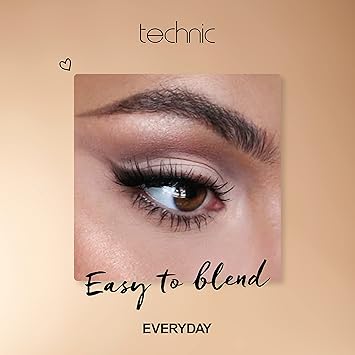 Technic باليت ظلال العيون نود ميغا مات من تكنيك 12 لون مصبوغ احترافي يدوم طويلاً سهل التطبيق والدمج بألوان مات مثالية للمظهر المثالي نهارًا أو ليلًا 18 جرام - Image 4