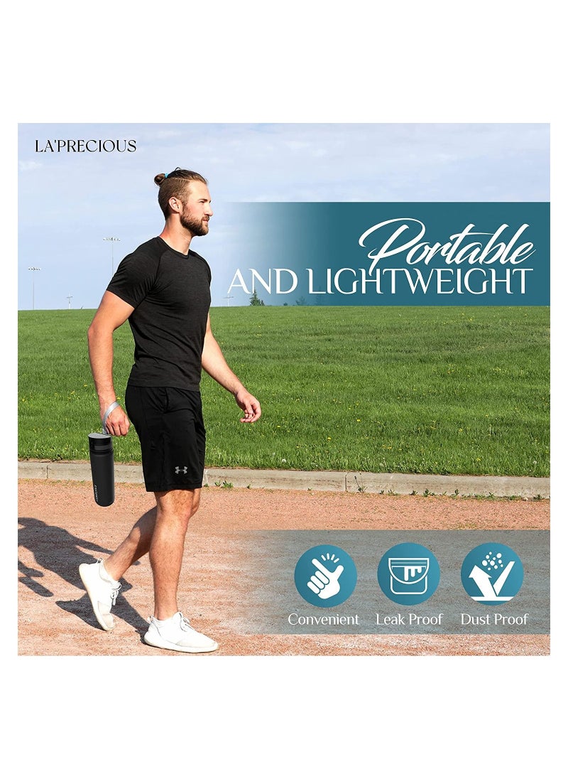 LA' PRECIOUS - 1000ml Water Bottle for Adults and Kids USA Tritan Material Non-Toxic BPA Free Fast Flow Flip Top Leak Proof Lid and One Click Open - Image 1