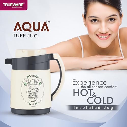 Trueware Aqua Jug Insulated Flask - 750 Ml | Insulated Tea Pot Kettle Inner Steel Outer Plastic | Hot & Cold | Food Grade Plastic | Lightweight BPA-Free | Wide Mouth Design | Ideal for Office, Travel - Image 2