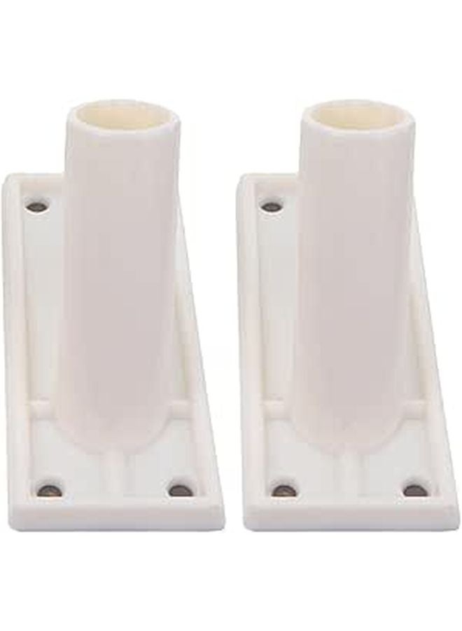 2 Pcs Heavy Duty Metal Side Mount Flag Pole Bracket Wall Holder For Outdoor House - Image 1