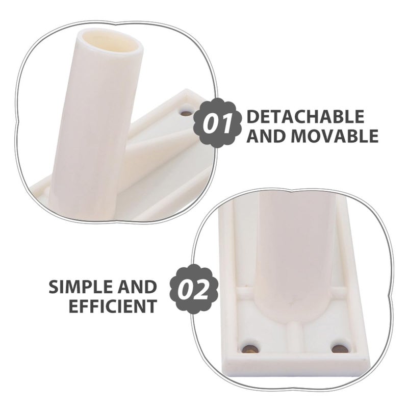 2 Pcs Heavy Duty Metal Side Mount Flag Pole Bracket Wall Holder For Outdoor House - Image 4
