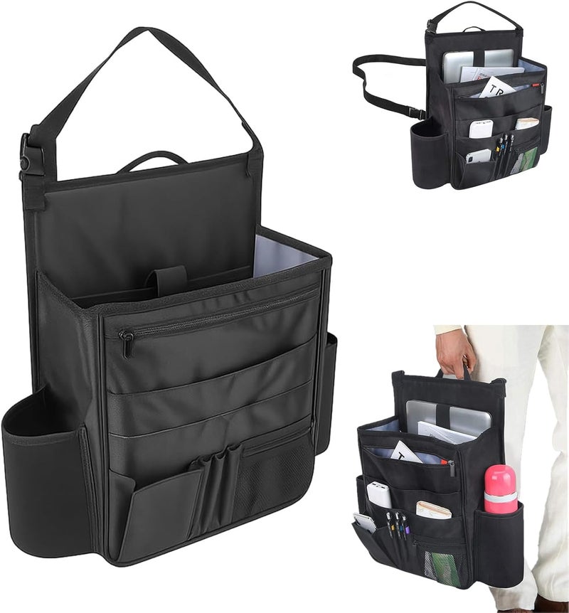 KASTWAVE Car Front Seat Organizer - Adjustable Storage Bag for Files, Laptop, and Essentials - Image 1