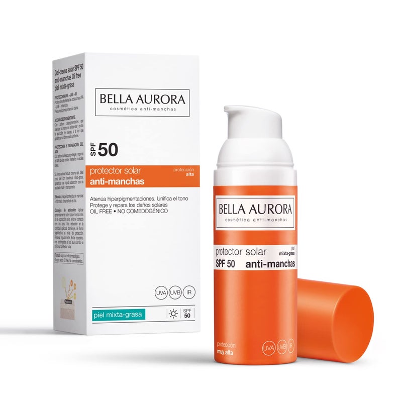 BELLA AURORA GEL SOLAR SPF 50 ANTIMANCAS PIEL MIXTA-GRASA - Image 1