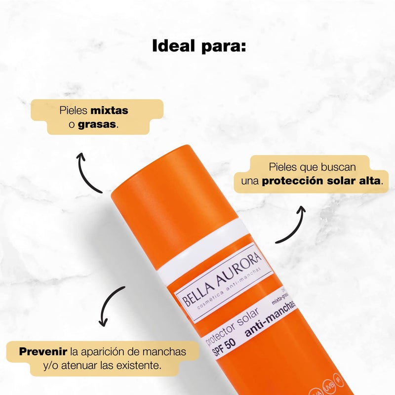 BELLA AURORA GEL SOLAR SPF 50 ANTIMANCAS PIEL MIXTA-GRASA - Image 4