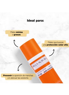 BELLA AURORA BELLA AURORA GEL SOLAR SPF 50 ANTIMANCAS PIEL MIXTA-GRASA  - Image 3