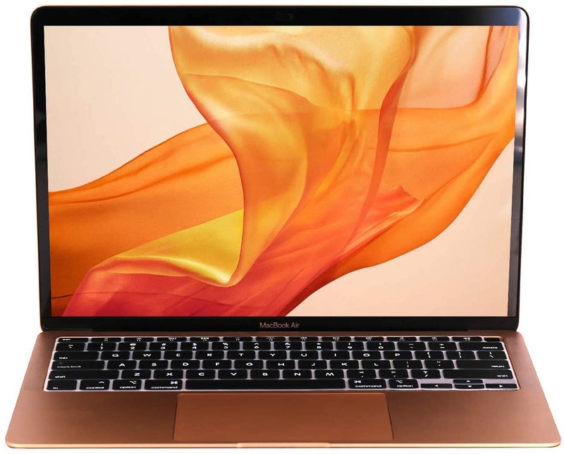 OJOS Premium Ultra Thin Keyboard Cover Protector Compatible with MacBook Air 13 Inch 2020 with Touch ID (MODLE A2179 & A2337 M1 Chip, US Layout) Silicon Skin-Black - Image 4