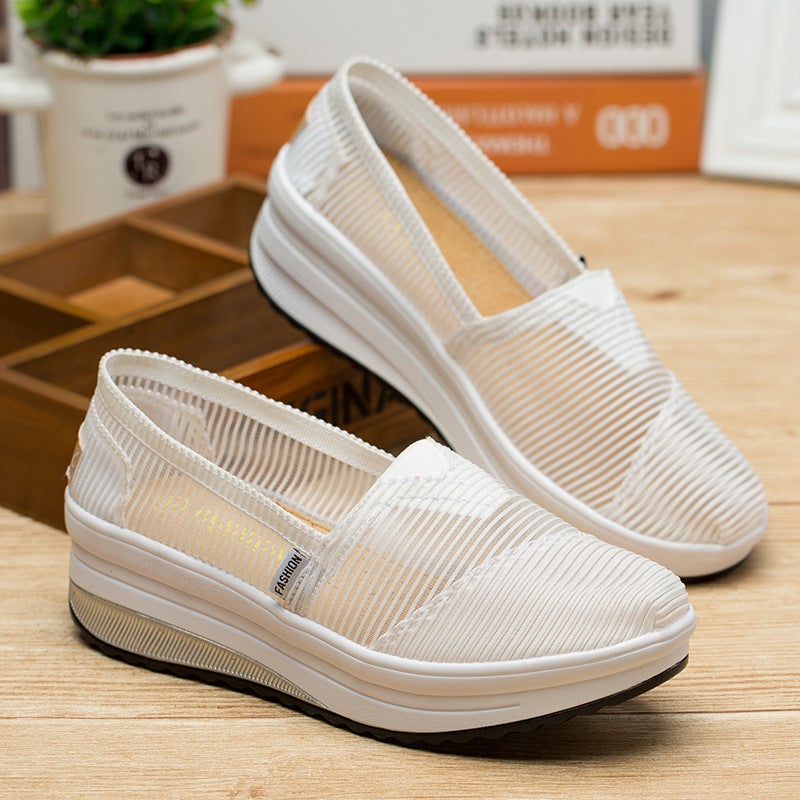 Women'S Travel Shoes, Dance Rocking Shoes, Breathable Hollow Low-Heeled Walking Shoes, Nurse Shoes, Dropshipping, Casual And Versatile - Image 2
