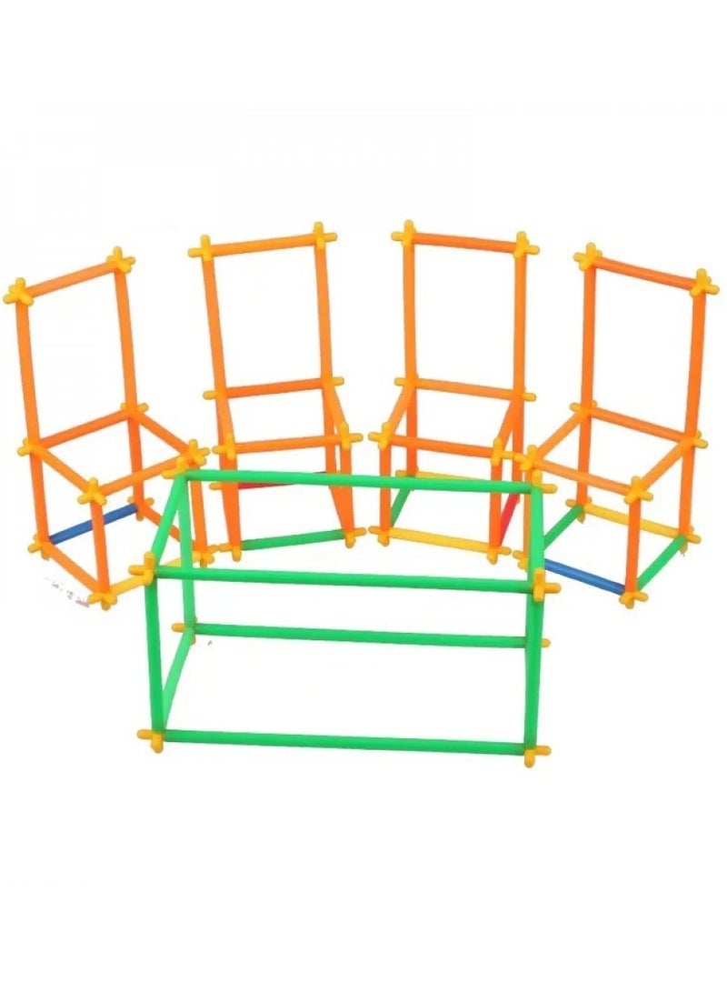 Construction 300 Pieces Toys Straw Building Set - Image 2