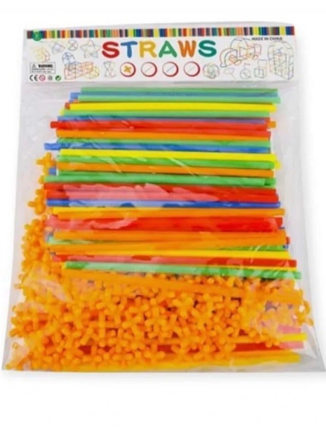 Construction 300 Pieces Toys Straw Building Set - Image 4