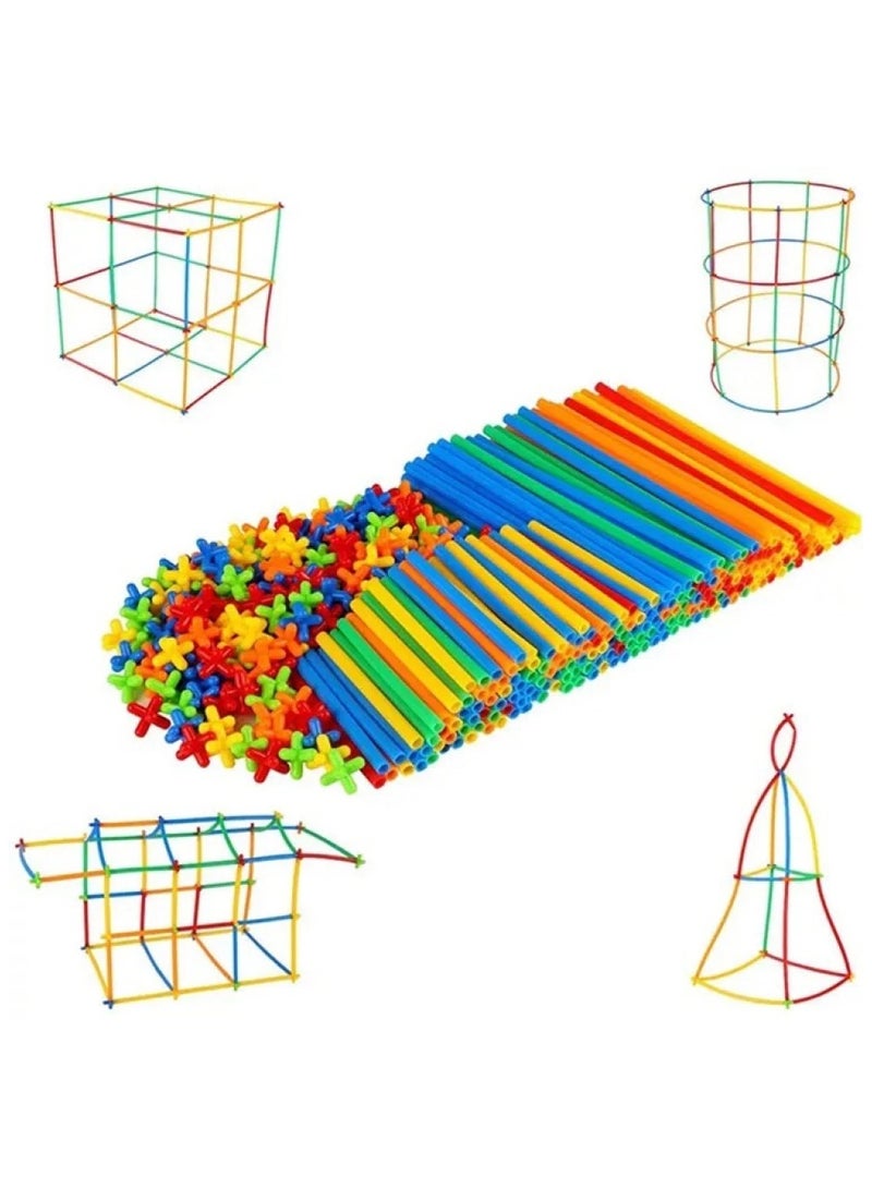 Construction 300 Pieces Toys Straw Building Set - Image 1