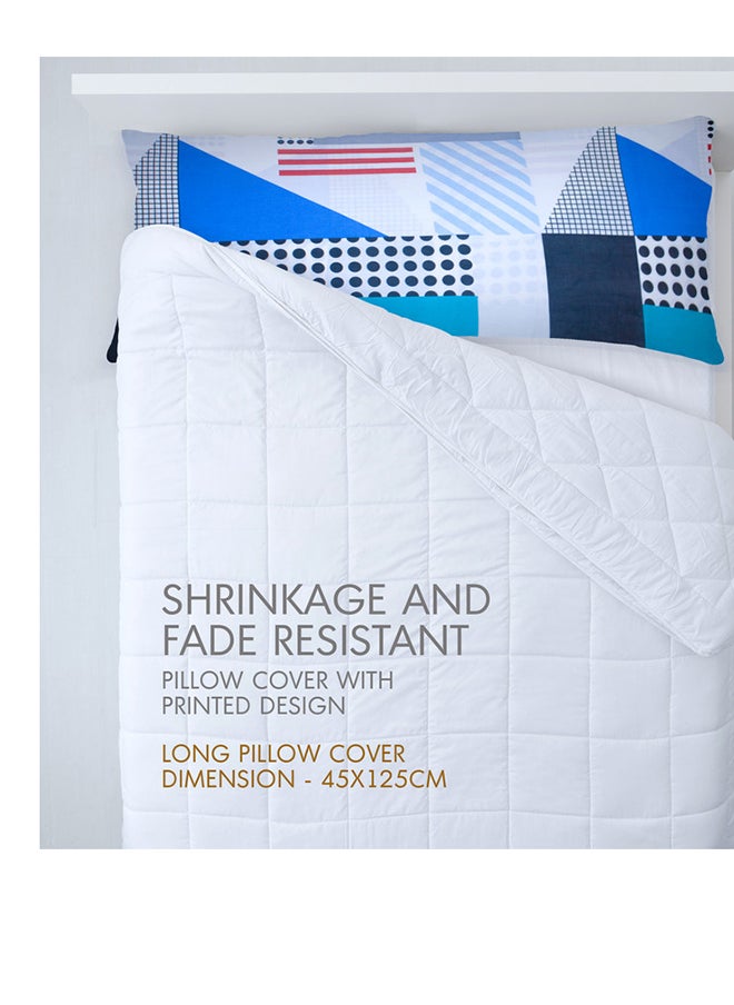 Hotel Linen Klub Hotel Linen Klub 1PC  Long Body  Pillowcase - 100% Cotton Dots and Stripe Printed  With Envelope Closure, Soft And Durable Quality, Size : 45 x 125cm  - Image 5