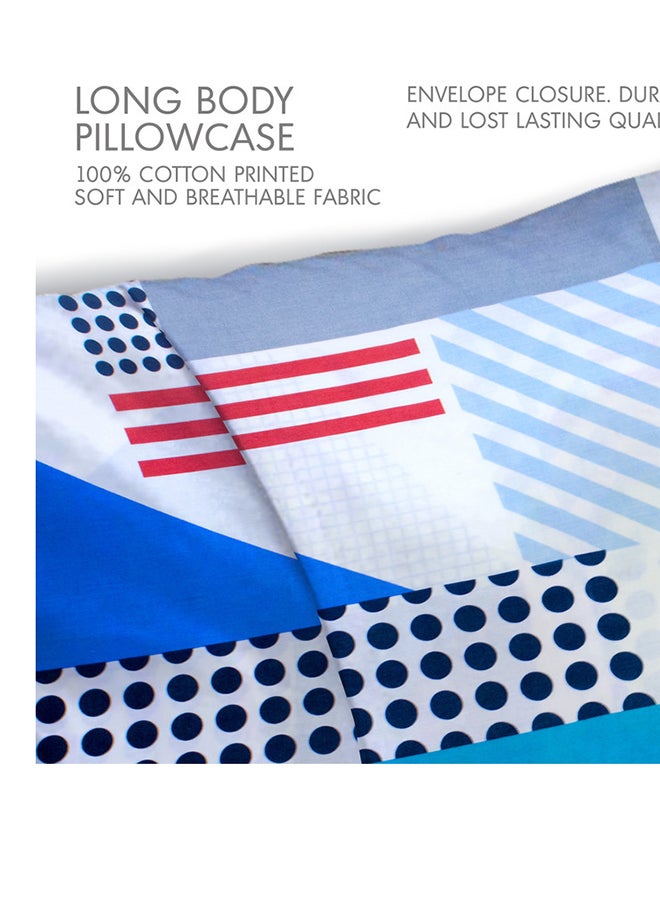 Hotel Linen Klub Hotel Linen Klub 1PC  Long Body  Pillowcase - 100% Cotton Dots and Stripe Printed  With Envelope Closure, Soft And Durable Quality, Size : 45 x 125cm  - Image 3