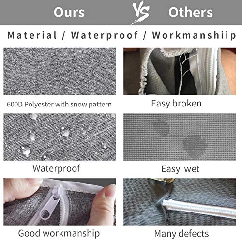 KEEPJOY 2Pack Space-Saving Hanging Laundry Bag, Door Laundry Hamper with 2 Different Types of Hooks, 30x20 Inch Oxford Fabric Laundry Storage Bag for Dirty Clothes (Grey-2Pack) - Image 5