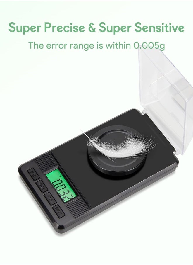 ZENCRO - Milligram Scale (50g/ 0.001g) - Mg/Gram Scale, Precision Digital Pocket Kitchen Scale for Powder Medicine/Jewelry/Reloading/Herb(Including Batteries, Calibration Weights) - Image 1