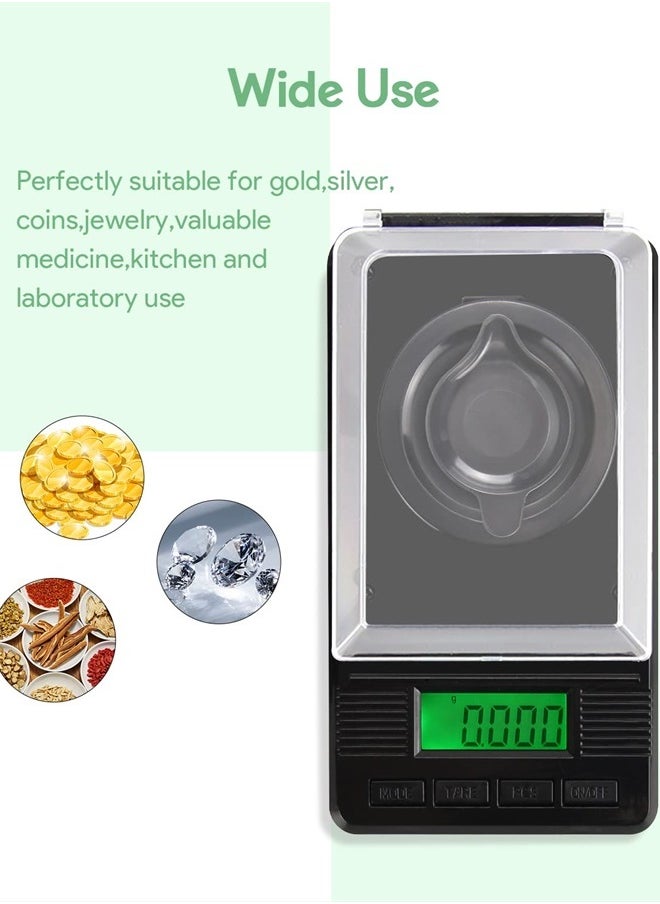 ZENCRO - Milligram Scale (50g/ 0.001g) - Mg/Gram Scale, Precision Digital Pocket Kitchen Scale for Powder Medicine/Jewelry/Reloading/Herb(Including Batteries, Calibration Weights) - Image 1