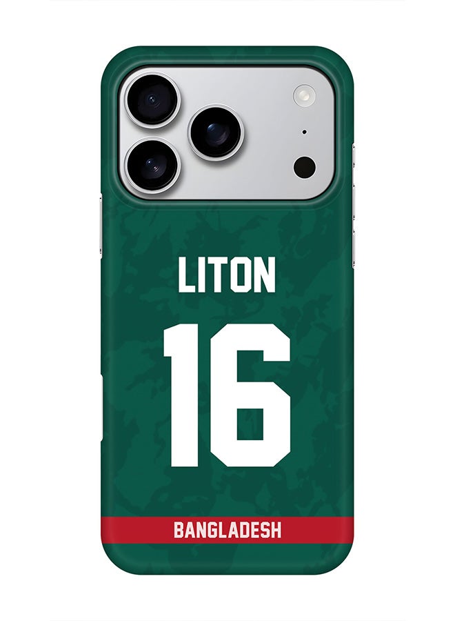 Stylizedd For iPhone 17 Pro,Case, [Compatible with MagSafe] Magnetic cover Slim fit Protection Matte, - Bangladesh Liton Das, Jersey No 16