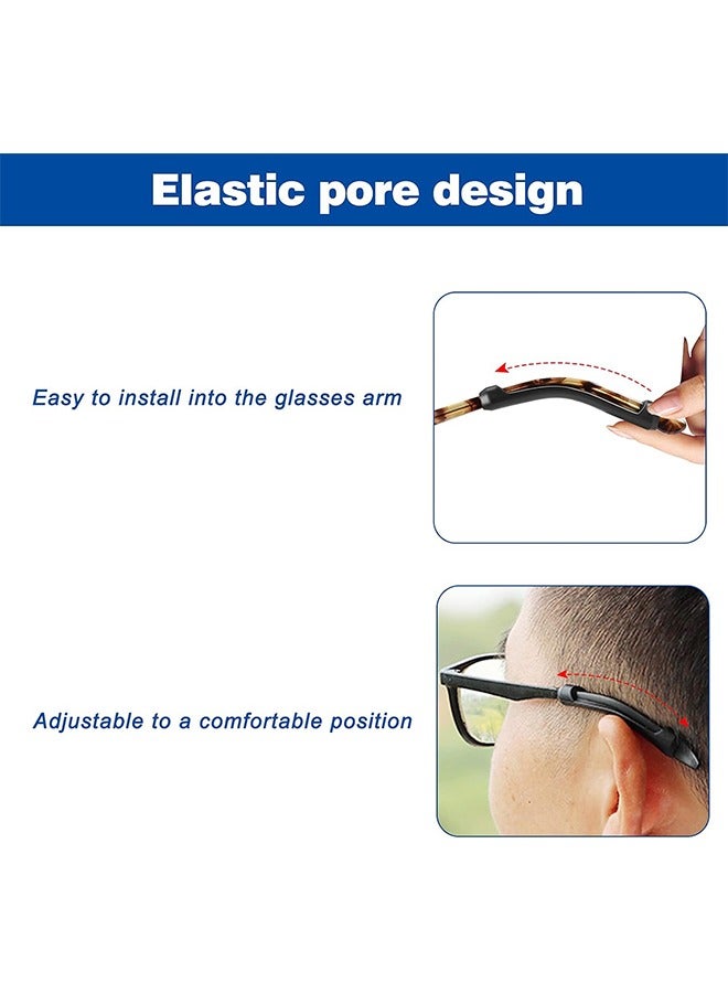 HS Optical Premium Grade Comfortable Silicone Anti-Slip Holder For Glasses, Ear Hook, Eyeglass Temple Tip 4 Pairs Protectors Eyeglasses Retainers Glasses Stoppers Grip - Image 3