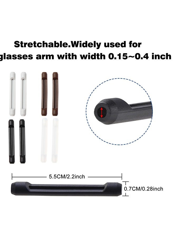HS Optical Premium Grade Comfortable Silicone Anti-Slip Holder For Glasses, Ear Hook, Eyeglass Temple Tip 4 Pairs Protectors Eyeglasses Retainers Glasses Stoppers Grip - Image 4