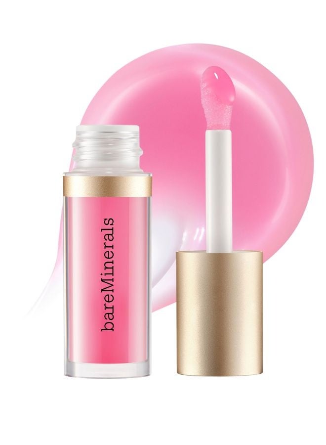 bareMinerals Nourishing Lip Oil – Delight Pink | Hydrating High-Shine Nourishing Lip Oil with Botanical Oils & Hyaluronic Acid – 3.8 ml - Image 1
