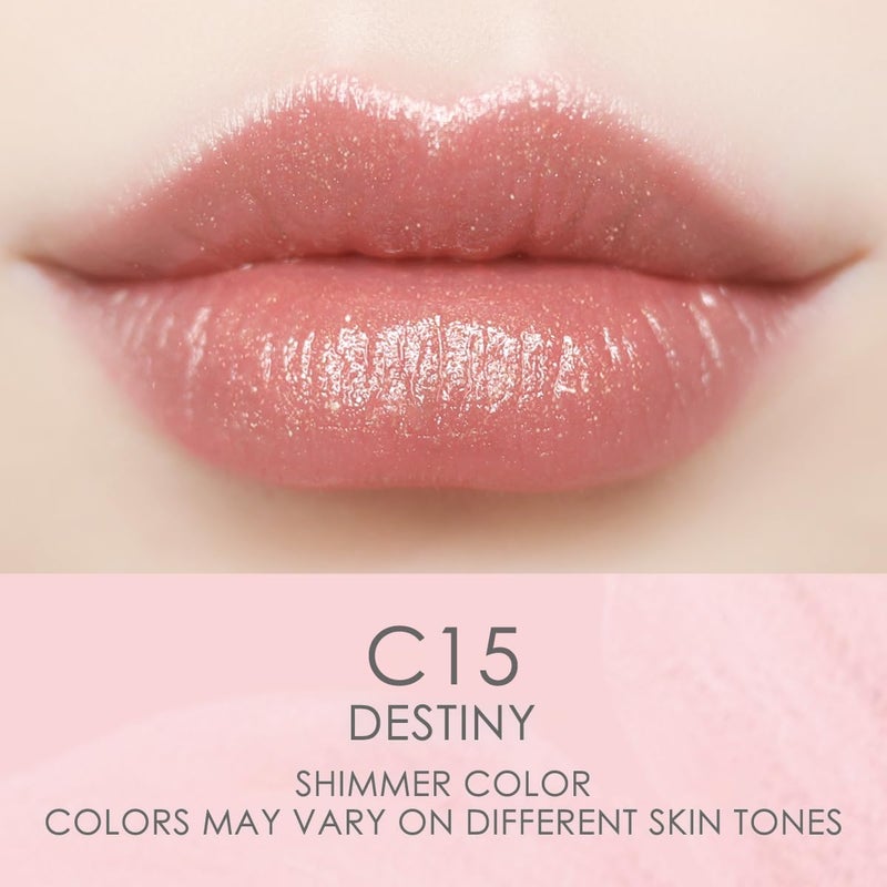 CATKIN Tinted Lip Balm Glitter Lip Stain Ultra Hydrating Lip Moistrurizer Lip Care with Vitamin E Nourishing For Cracked & Dry Lips 0.12 oz C15 Destiny - Wine Red - Image 2