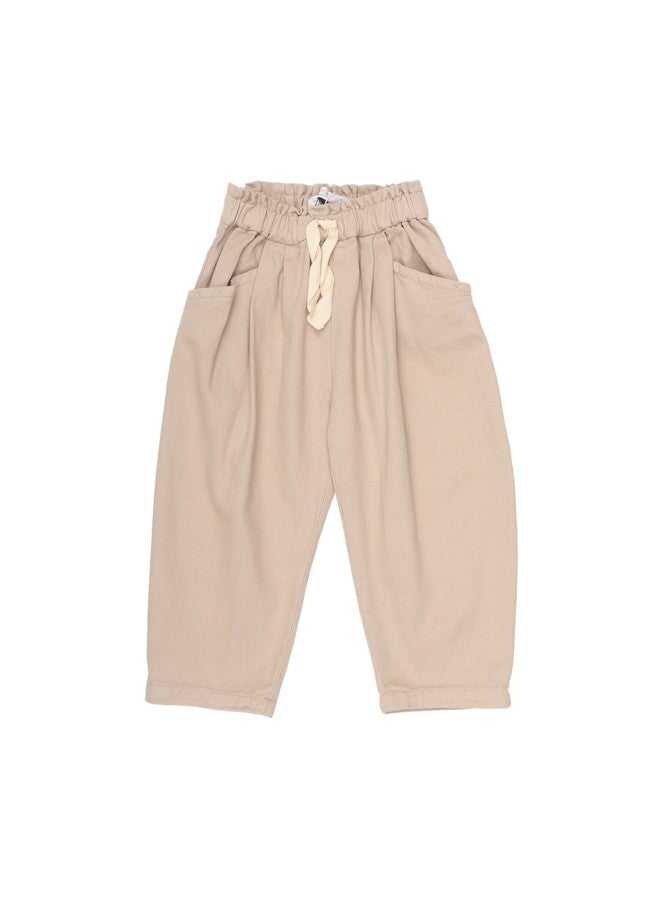 Zara kids' Comfortable Casual Harem Pants Solid Color Stylish Cargo Drawstring Pants - Image 2