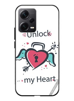 Protective Case Cover For Xiaomi Redmi Note 12 Discovery Unlock My Heart Design Multicolour