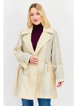 Women Plain Soft Shell Jacket, Beige
