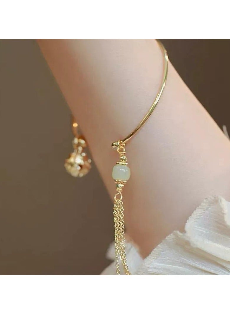 سيمهو اسوارة نسائية أنيقة مطلية باللون الذهبي ذات شكل انيق ومميز - Image 1