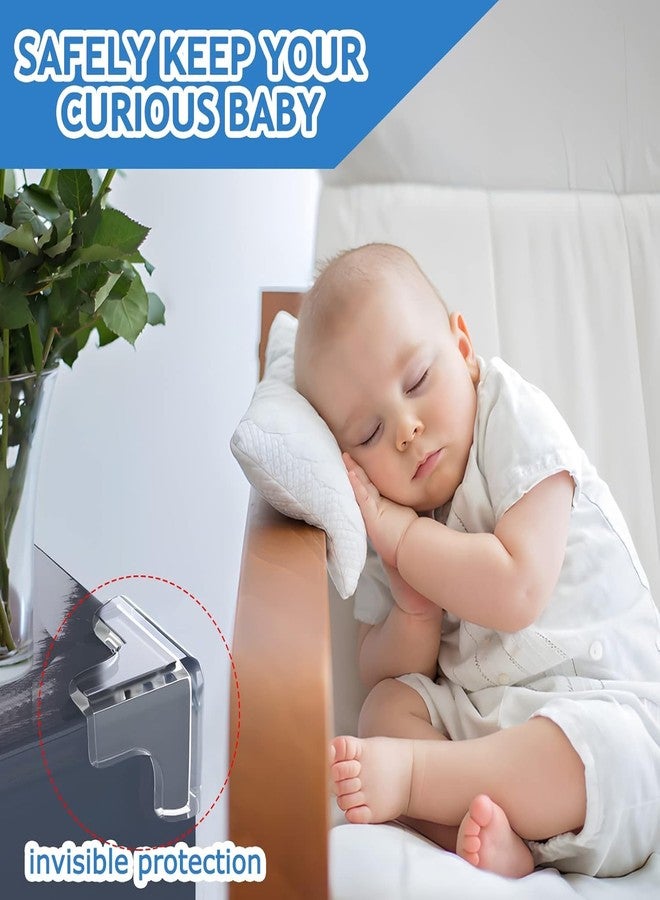 COOFANDY 4 Pack Baby Safety Furniture Corner Guards, Clear Furniture Edge Corner Protector with Strong 3M Transparent Stickers Adhesive,Baby Safety Desk Table Sharp Corner,Keep Children Safe (T Shape) - Image 2