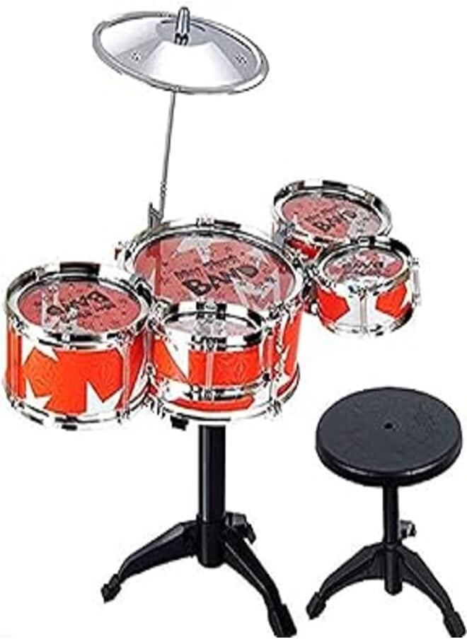 OR Kids Drum Set Large Children's Simulation Drums Music Drum Sets Percussion Toys,Red 