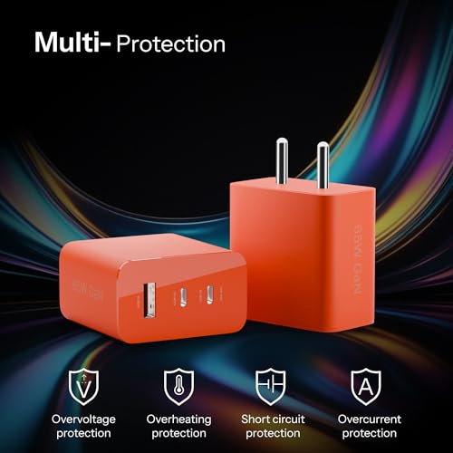 AILKIN 65W Gan Trio Charger Adapter,3 Port USB Type C to A Fast Wall Charging Compatible with Nothing CMF Phone 1/Nothing Phone 2/2a/2a Plus/3a/3a Plus/Tablet/Samsung Galaxy S24/S25 Series & More - Image 2
