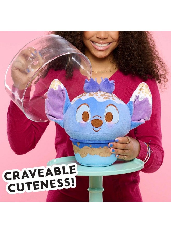 Just Play Disney Munchlings Squeeze-A-Munch Large Scented Blueberry Crumble Frozen Yogurt Stitch 10-inch Plush, Kids Toys for Ages 0 - Image 3