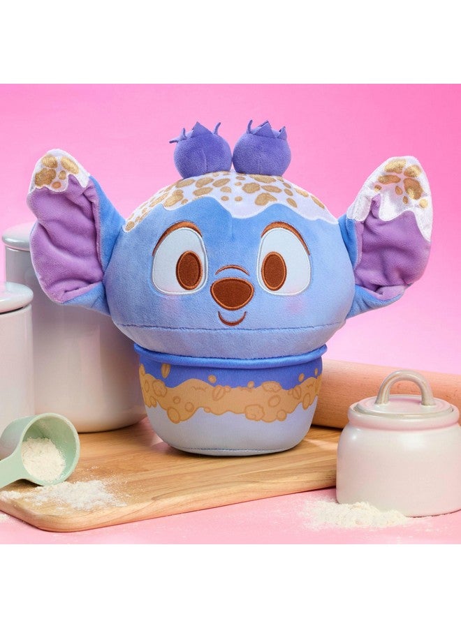 Just Play Disney Munchlings Squeeze-A-Munch Large Scented Blueberry Crumble Frozen Yogurt Stitch 10-inch Plush, Kids Toys for Ages 0 - Image 4