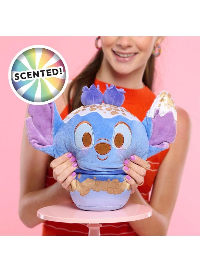 Just Play Disney Munchlings Squeeze-A-Munch Large Scented Blueberry Crumble Frozen Yogurt Stitch 10-inch Plush, Kids Toys for Ages 0 - Image 2