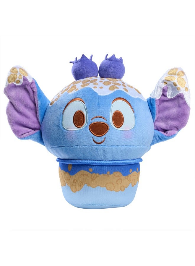 Just Play Disney Munchlings Squeeze-A-Munch Large Scented Blueberry Crumble Frozen Yogurt Stitch 10-inch Plush, Kids Toys for Ages 0 - Image 1