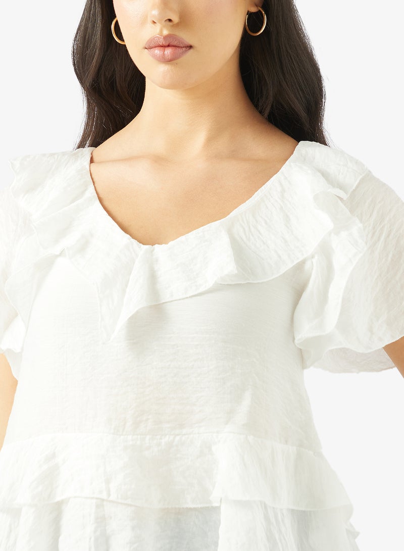 Ginger Ruffle Detail Top - Image 3