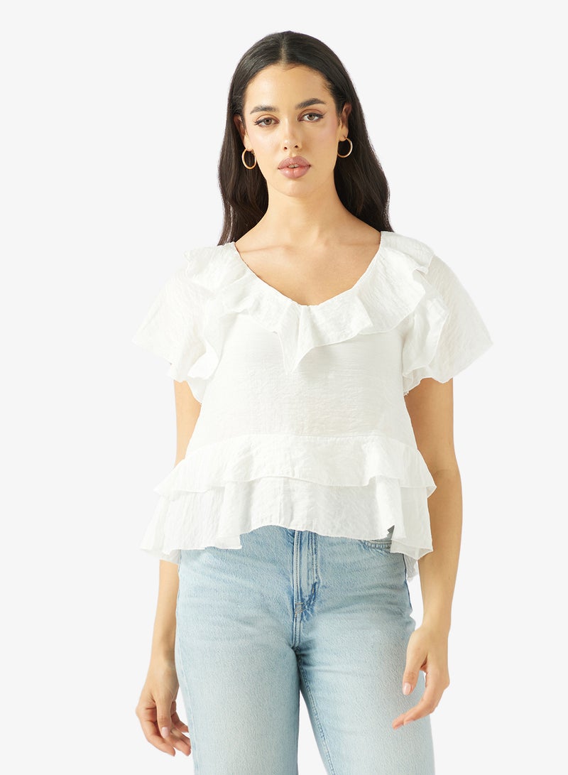 Ginger Ruffle Detail Top - Image 1