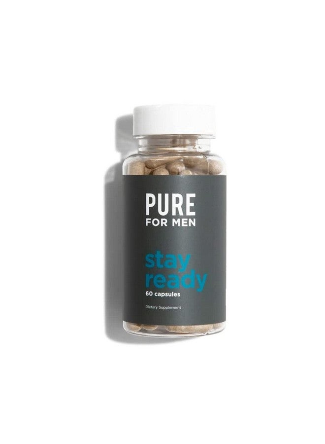PURE FOR MEN Original Cleanliness Stay Ready Fiber Supplement 60 Vegan Capsules ; Helps Promote Digestive Regularity ; Psyllium Husk Aloe Vera Chia Seeds Flaxseeds ; Proprietary Formula - Image 2