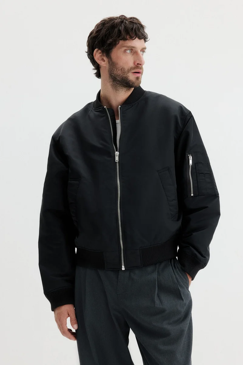 H&M Loose Fit Nylon bomber jacket