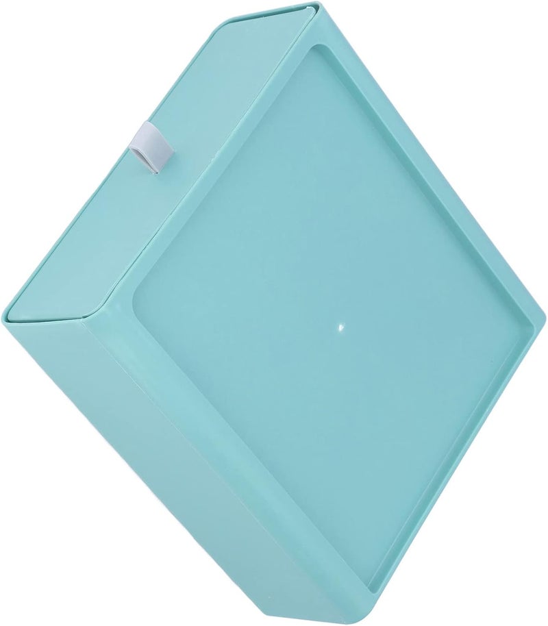 Desktop Storage Box Tetragonum Design, Dust Prevention, Superposition Combination, Tabletop Stationery Cosmetics Organizer, DIY Multi Layer Superposition, Expand Vertical Sto (Green) - Image 2