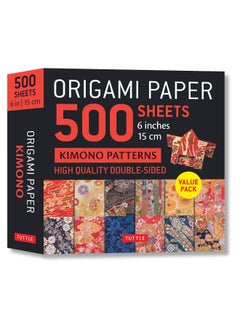 Tuttle Publishing Origami Paper 500 sheets Kimono Flowers 6" (15 cm)  - Image 4