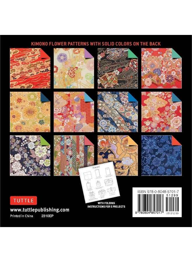Tuttle Publishing Origami Paper 500 sheets Kimono Flowers 6" (15 cm)  - Image 2