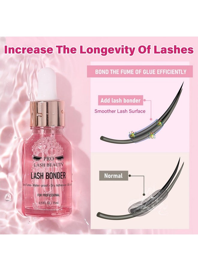 PRO LASHBEAUTY Lash Bonder Lash Primer For Eyelash Extensions Kit Longer Retention Glue Accelerator Lash Sealant Eyelash Bonder Primer 2 In 1 Pre-Treatment For Professional Lash Extension (15Ml+15Ml)  - Image 2