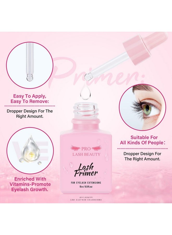 PRO LASHBEAUTY Lash Bonder Lash Primer For Eyelash Extensions Kit Longer Retention Glue Accelerator Lash Sealant Eyelash Bonder Primer 2 In 1 Pre-Treatment For Professional Lash Extension (15Ml+15Ml)  - Image 3